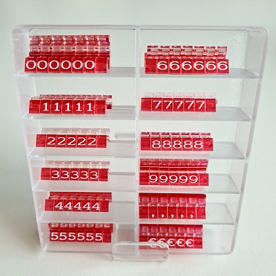 Klika - Preiskassettenvitrine 6mm rot/weiß 3 Stück