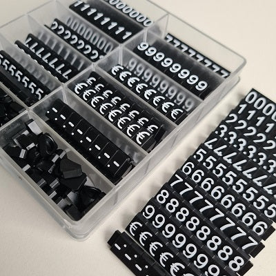 Klika - Preiskassette Schaufenster 10mm schwarz/weiß 2 Stück