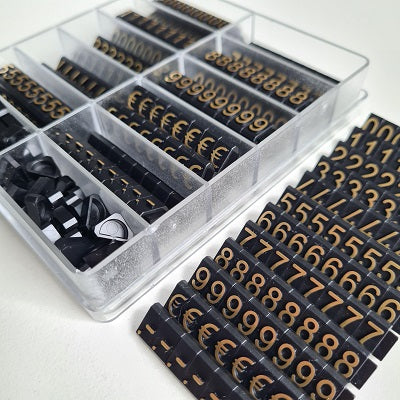 Klika - Preiskassette Schaufenster 10mm schwarz/gold 2 Stück