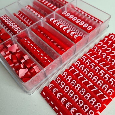 Klika - Preiskassette Schaufenster 10mm rot/weiß 2 Stück