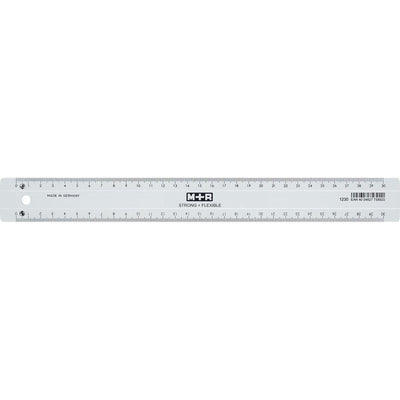 M+R - Starke flexible Lamelle, mit Skala für Rechts- und Linkshänder, 30 cm, transparent