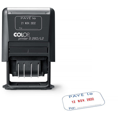 Colop -  tekststempel Printer S260/L2 N, met datum en BETAALD