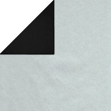 Klika - Geschenkpapier Geschenkverpackung Silber | schwarz 70 cm