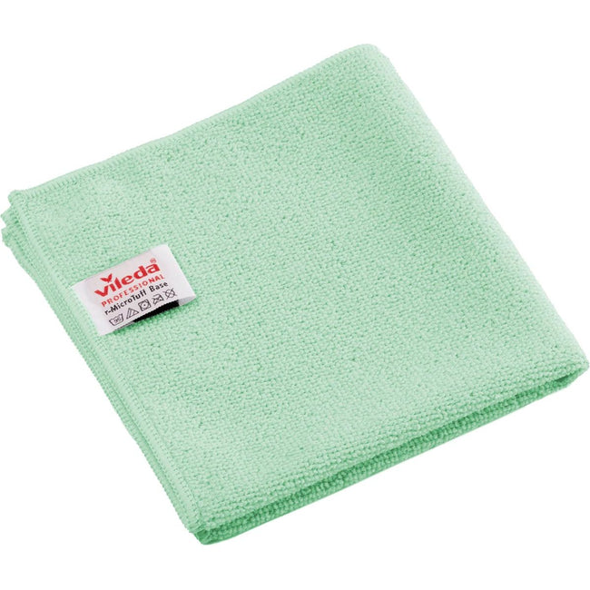 Vileda - Professionelles r-MicroTuff Base Mikrofasertuch, 5er Pack, grün