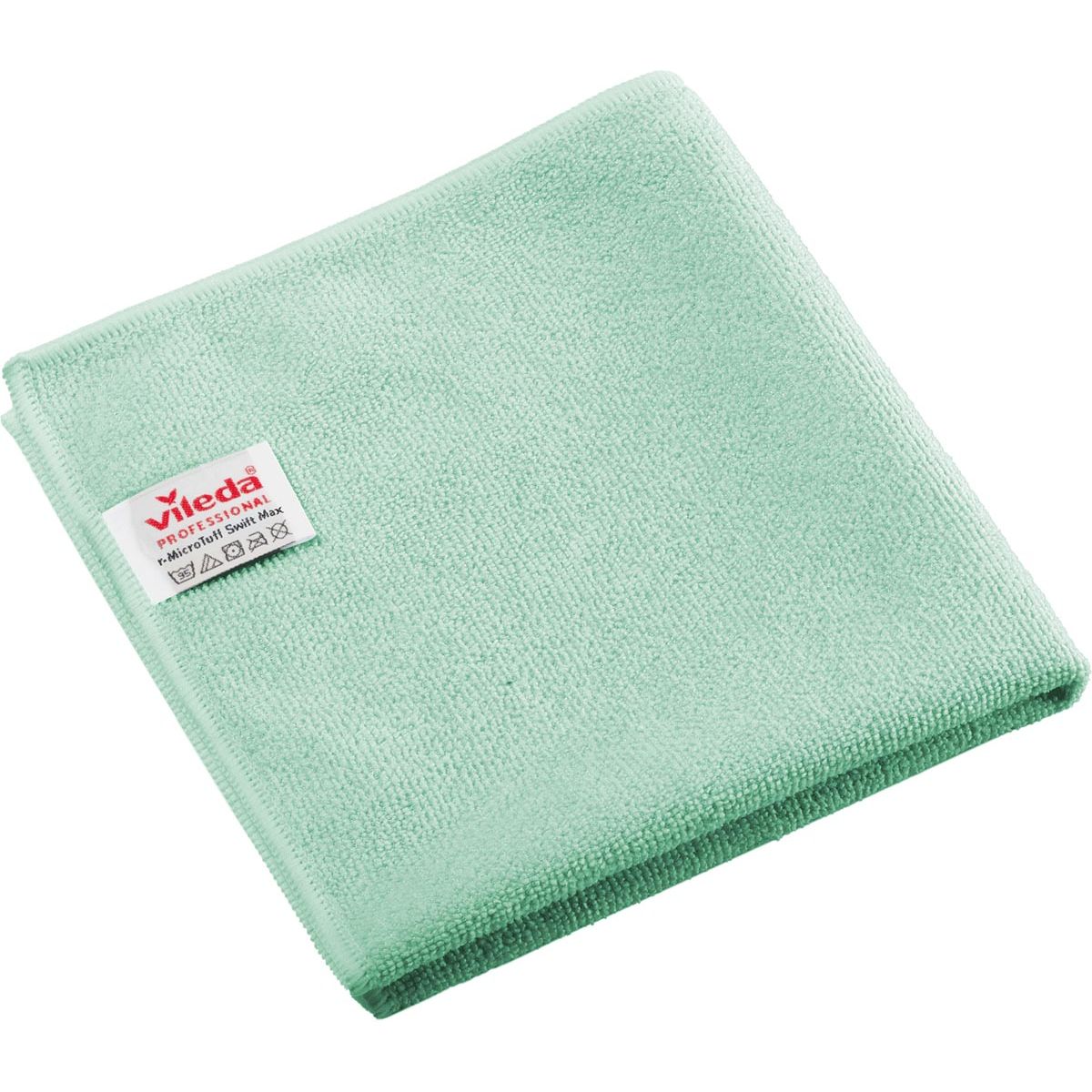 Vileda - Professionelles r-MicroTuff Swift Max Mikrofasertuch, 5er Pack, grün