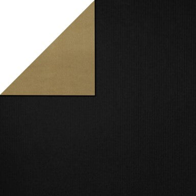 Klika - Geschenkpapier Geschenkverpackung Schwarz | Gold 50 cm