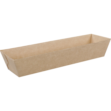 Depa -  Bak | Ersatzpapier | A16 | Golfpapieren snacklijn | snackbak | 168x40x33mm | bruin | 400 stuks
