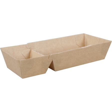 Depa -  Bak | Ersatzpapier | A22 | Golfpapieren snacklijn | snackbak | 181x63x38mm | bruin | 400 stuks