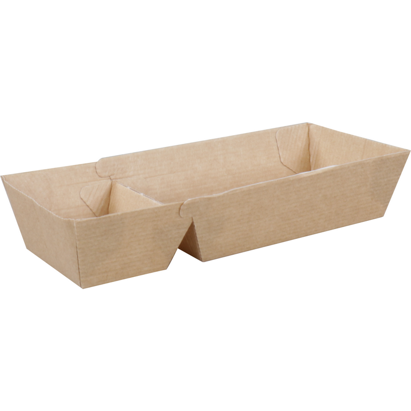 Depa -  Bak | Ersatzpapier | A22 | Golfpapieren snacklijn | snackbak | 181x63x38mm | bruin | 400 stuks