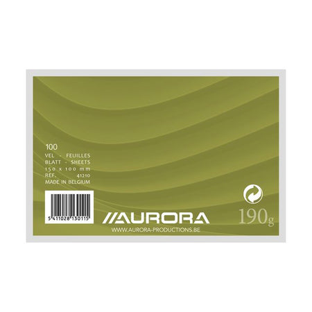 Aurora - Systemkarte 150x100mm blanko 190gr weiß 100 Blatt