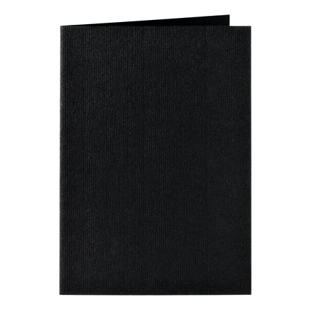 Papicolor - Korrespondenzkarte doppelt 105x148mm rabenschwarz Packung mit 6 Stück
