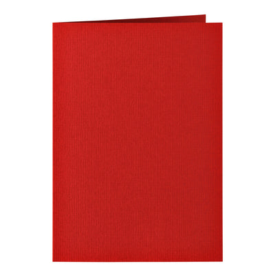 Papicolor - Korrespondenzkarte doppelt 105x148mm rot Packung mit 6 Stück