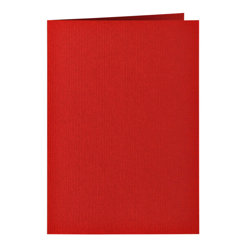 Papicolor - Korrespondenzkarte doppelt 105x148mm rot Packung mit 6 Stück
