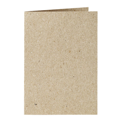 Papicolor - Korrespondenzkarte doppelt 105x148mm kraftgrau Packung mit 6 Stück