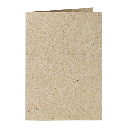 Papicolor - Korrespondenzkarte doppelt 105x148mm kraftgrau Packung mit 6 Stück