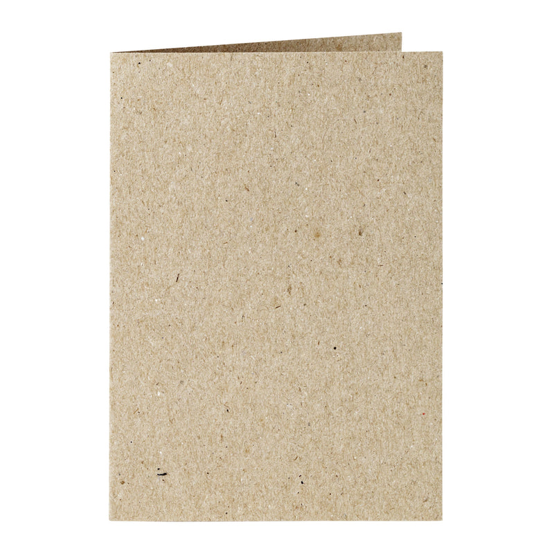 Papicolor - Korrespondenzkarte doppelt 105x148mm kraftgrau Packung mit 6 Stück