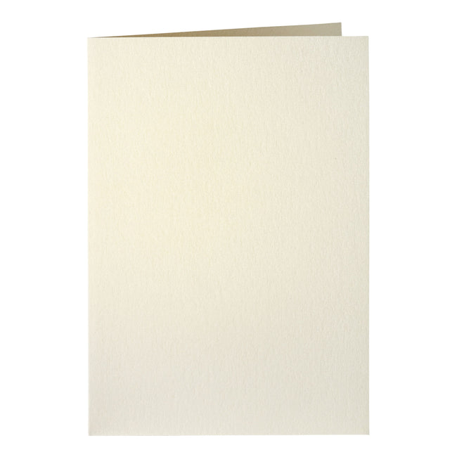 Papicolor – Korrespondenzkarte doppelt, 105 x 148 mm, metallisches Elfenbein, Packung mit 6 Stück