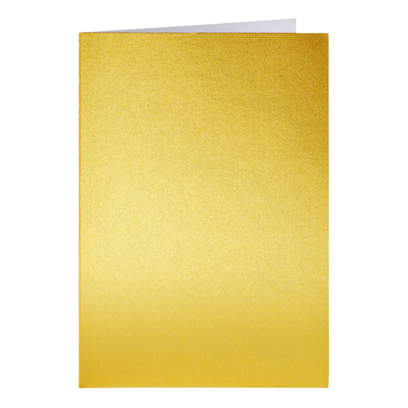Papicolor - Korrespondenzkarte doppelt 105x148mm metallic gold, Packung mit 6 Stück