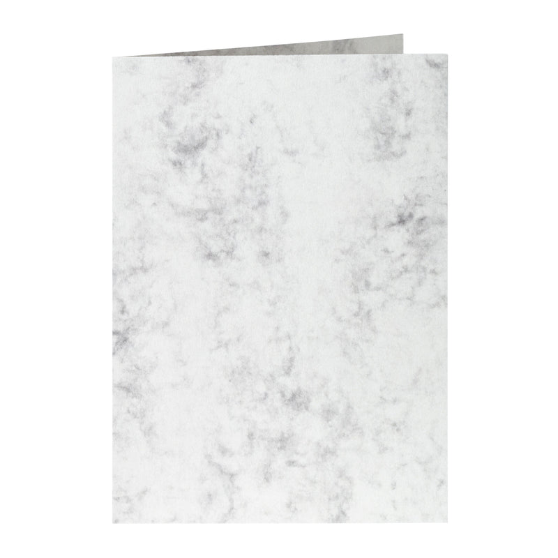 Papicolor - Korrespondenzkarte doppelt 105x148mm marmorgrau Packung mit 6 Stück