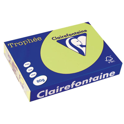 Clairefontaine - Trophée-Farbpapier, A4, 80 g, 500 Blatt, Golfgrün