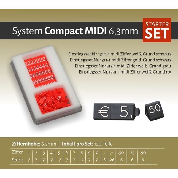 Klika -  Compact Midi grijs/wit 120 delig