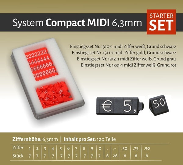 Klika -  Compact Midi grijs/wit 120 delig