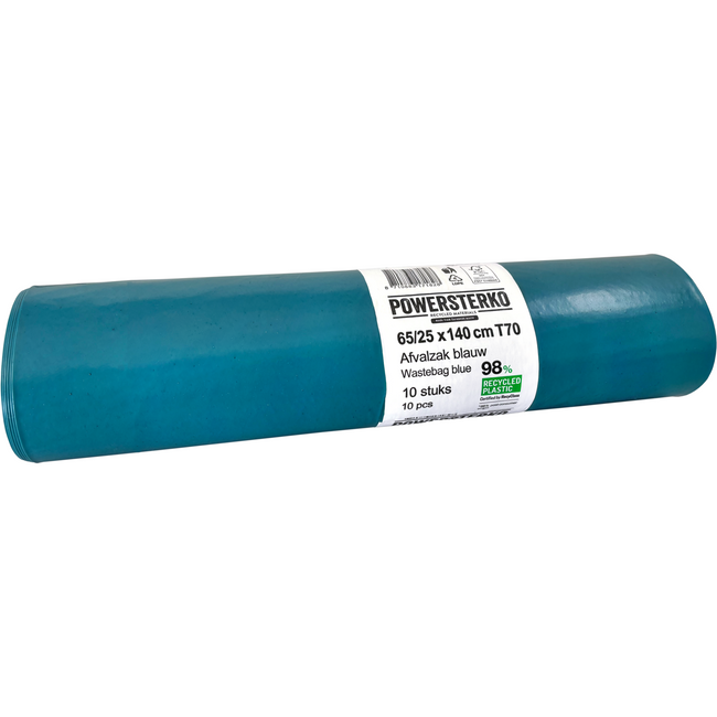 Powersterko - Abfallbeutel LDPE T70R 65/25X140CM 240L BL | 10 Stücke