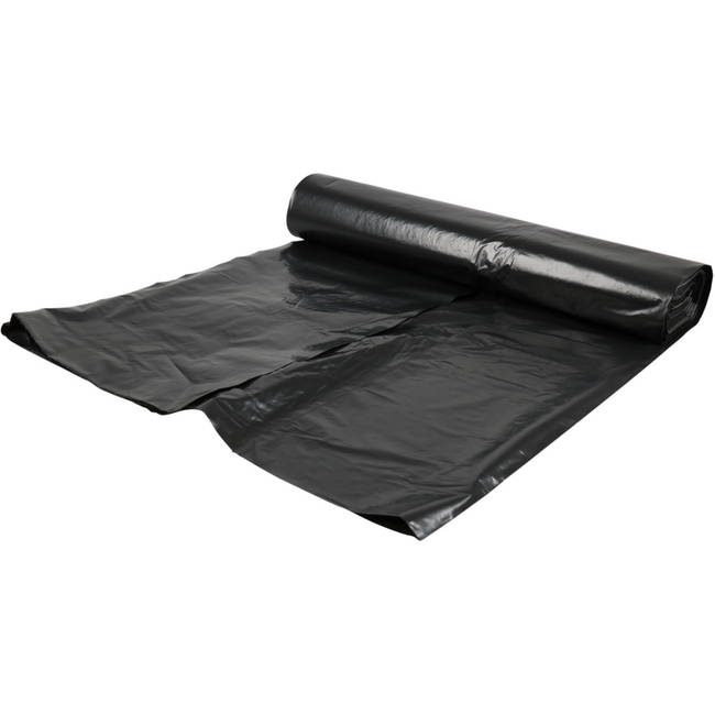 Powersterko - Abfallbeutel | Recyceltes LDPE | 65/ 25x140cm | T70 | Schwarz | 100 Stück