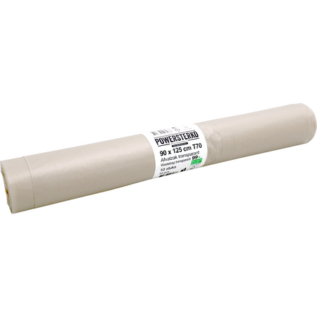 PowerSterko -  Afvalzak | Gerecycled LDPE | 90x125cm | T70 | transparant | 100 stuks