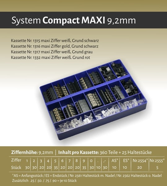 Klika - Preiskassette Compact Maxi 1317 grauweiß