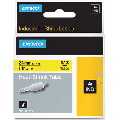 Dymo - RHINO Schrumpfschlauch 24 x 1,5 mm, schwarz auf gelb
