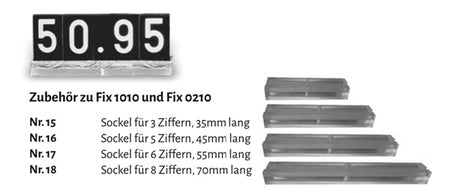 Klika -  Transparant rail 55mm voor Fix 1010-1016
