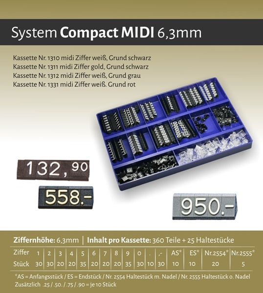 Klika - Preiskassette Compact Midi 1310 schwarz und weiß