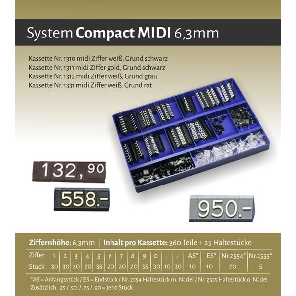 Klika - Preiskassette Compact Midi 1311 Schwarzgold