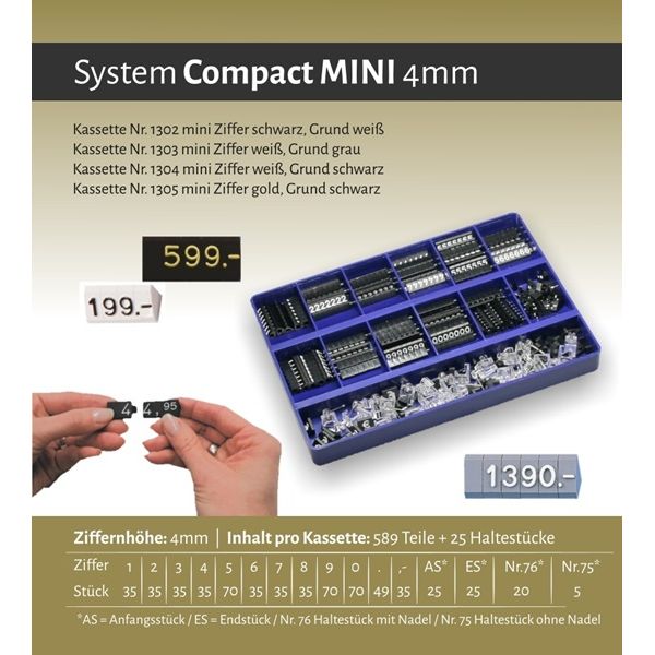 Klika - Preiskassette Compact Mini 1305 Schwarzgold