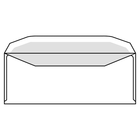 IEZZY - Briefumschlag C5/6 114x229mm Fenster rechts gummiert weiß 500 Stück