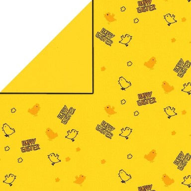 Klika - Geschenkpapier Geschenkpapier Fröhliches Osterküken auf Gelb 50 cm