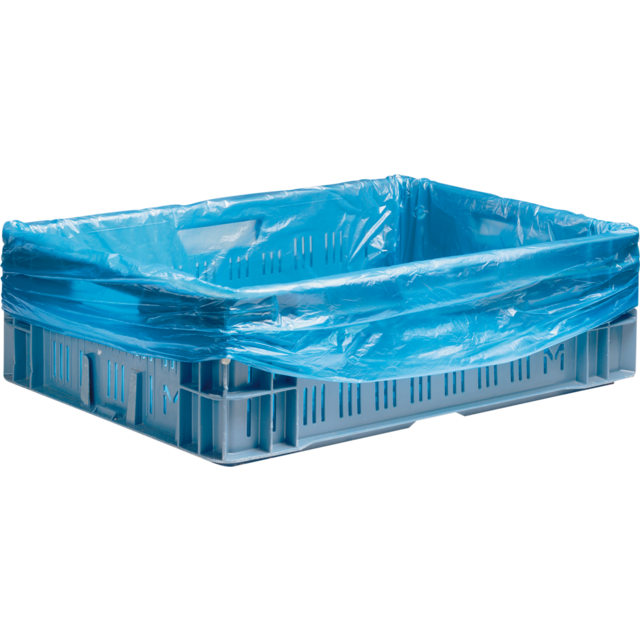Klika - Tasche | Kistentasche | HDPE | 600/ 2x200x800mm | 8my | blau | 1000 Stück