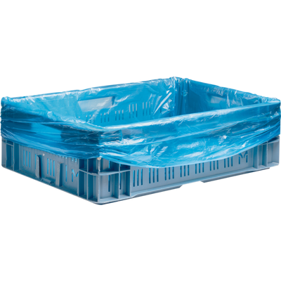 Klika - Tasche | Kistentasche | HDPE | 600/ 2x200x800mm | 8my | blau | 1000 Stück
