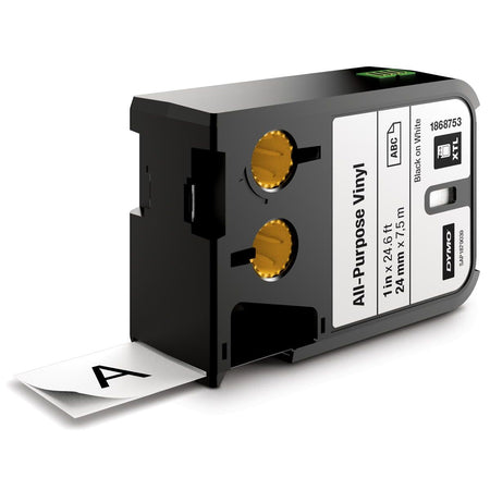 Dymo - XTL e ft 24 mm, schwarz auf weiß, Vinyl