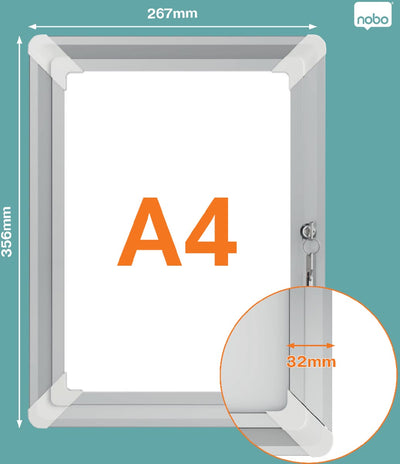 Nobo -  clicklijst Plus, uit aluminium, afsluitbaar, ft A4
