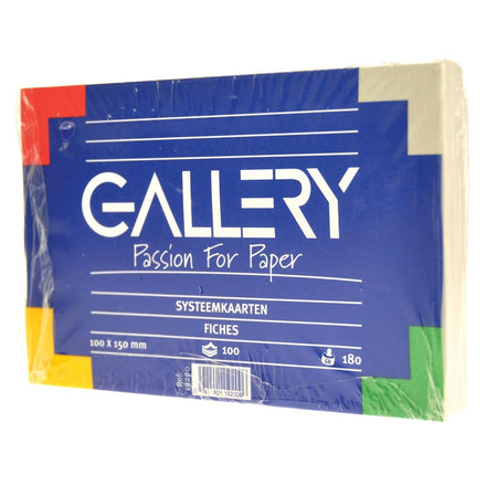 Galerie – Karteikarten, weiß, 10 x 15 cm, einfarbig, Packung mit 100 Stück