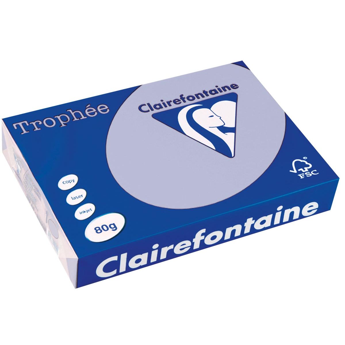 Clairefontaine - Trophée-Farbpapier, A4, 80 g, 500 Blatt, Lavendel