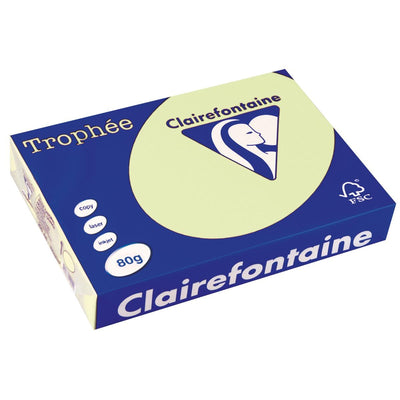 Clairefontaine - Trophée-Farbpapier, A4, 80 g, 500 Blatt, hellgrün
