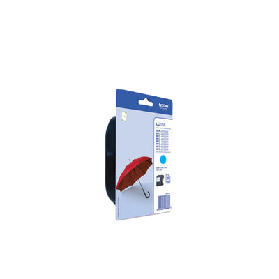 Brother - Tintenpatrone, 1.200 Seiten, OEM LC-225XLC, Cyan, im Blister