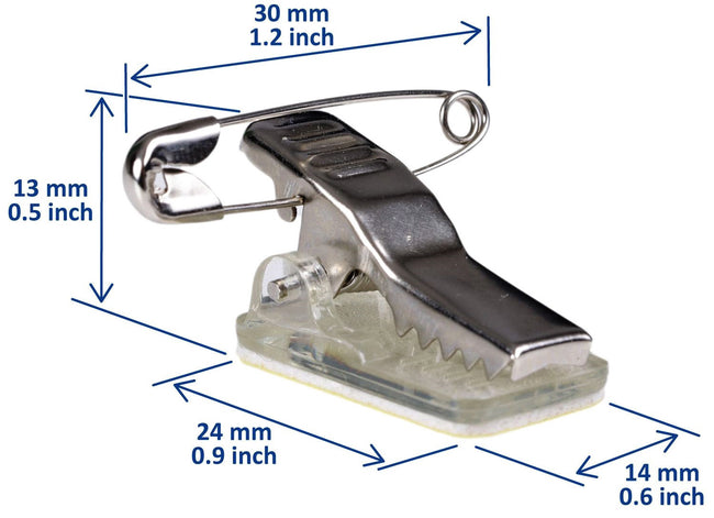 Europel -  Clip met speld  zelfklevend tbv badges