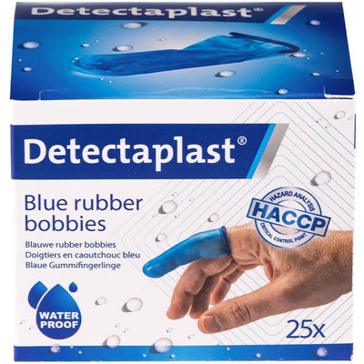 Detectaplast – Finger-Bobs, Gummi, latexfrei, blau, 25 Stück