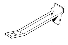 Klika -  Slatwallhaken dubbel 190mm wit kunststof