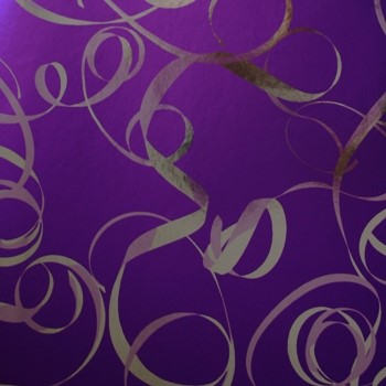 Klika - Geschenkpapier Geschenkpapier Metallic-Silberband mattviolett 30 cm