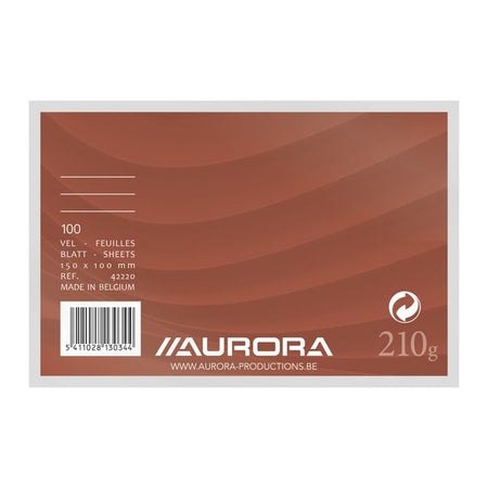 Klika - Systemkarte 150x100mm Linie mit roter Kopflinie 210gr weiß 100 Blatt | 10 Stück